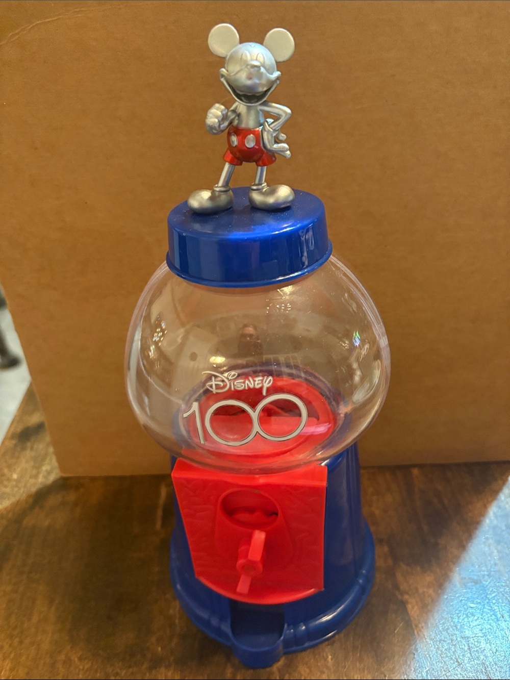 Disney 100 Blue & Red Mickey Mouse Gumball Dispenser